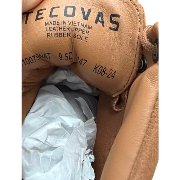 Tecovas The Rugged Moc Roughout Natural Lace Up Boots Size 9.5 D New main image 5